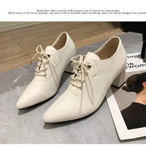 High-heeled women new lace-up fashion shoes